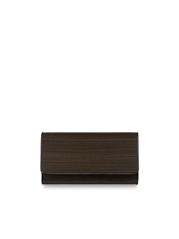 Designer Long Wallet in Horsehair - brown