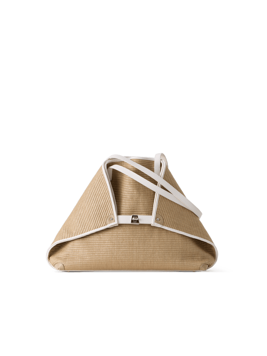 Designer Ai Medium Shoulder Tote Bag - beige