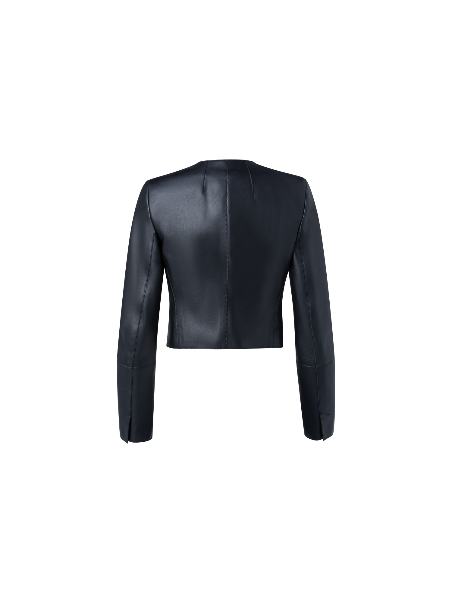 Cropped Lamb Nappa Leather Jacket – Akris Inc. Cropped Lamb Nappa Leather Jacket – Akris Inc.