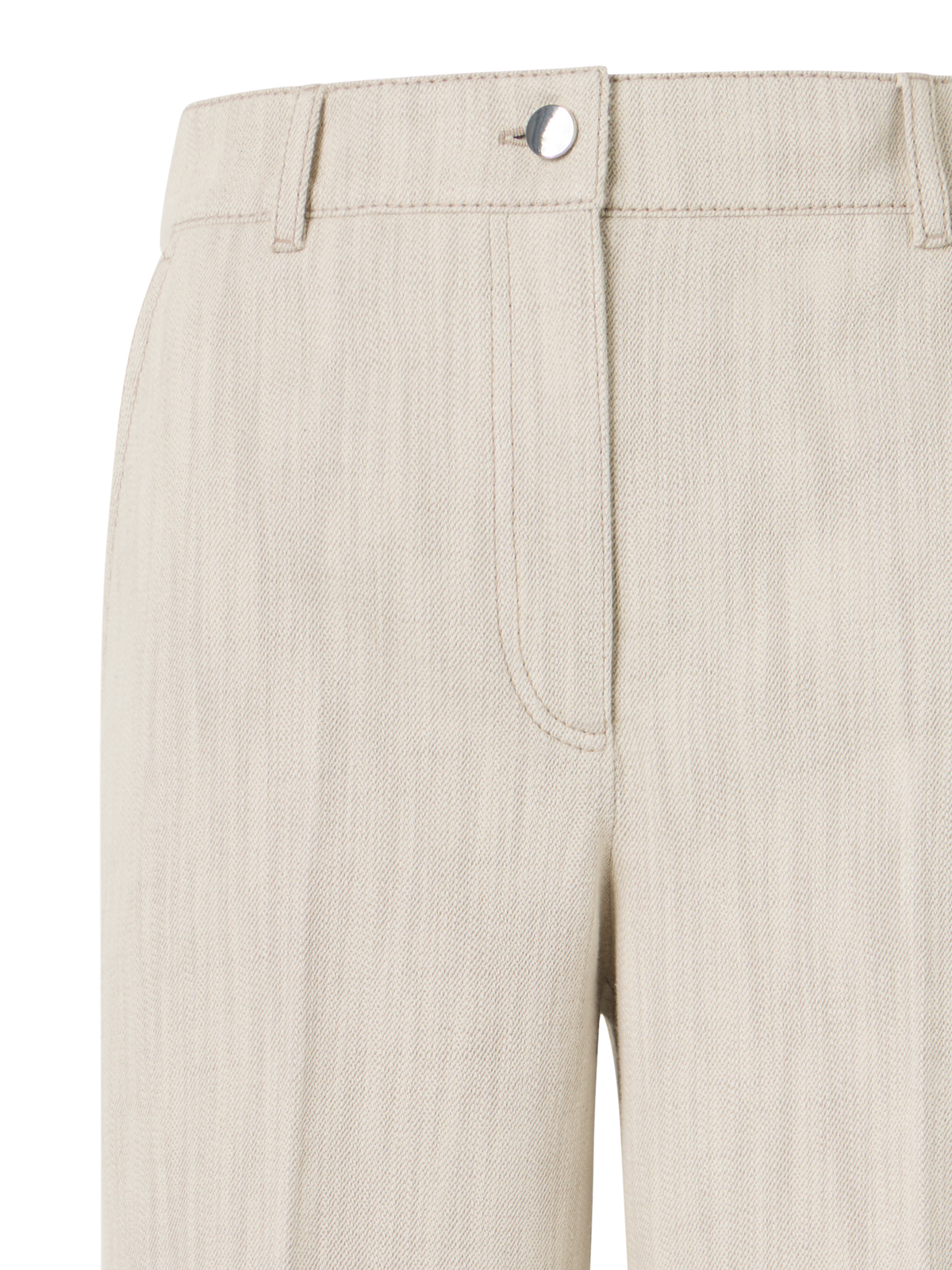 Designer High-Waist Cropped Wide Leg Denim Pants - ecru