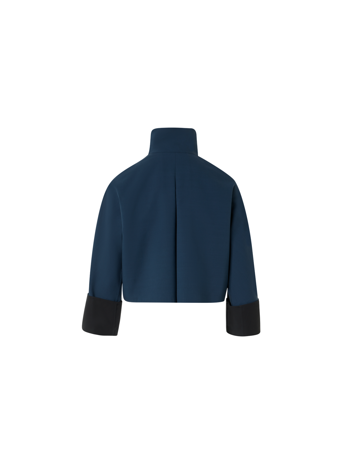 Designer Cropped Jacket in Cotton Double-Face - black - neutral - navy - blue