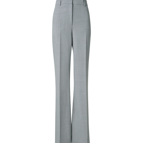 Wide Straight Wool Stretch Double-Face Pants