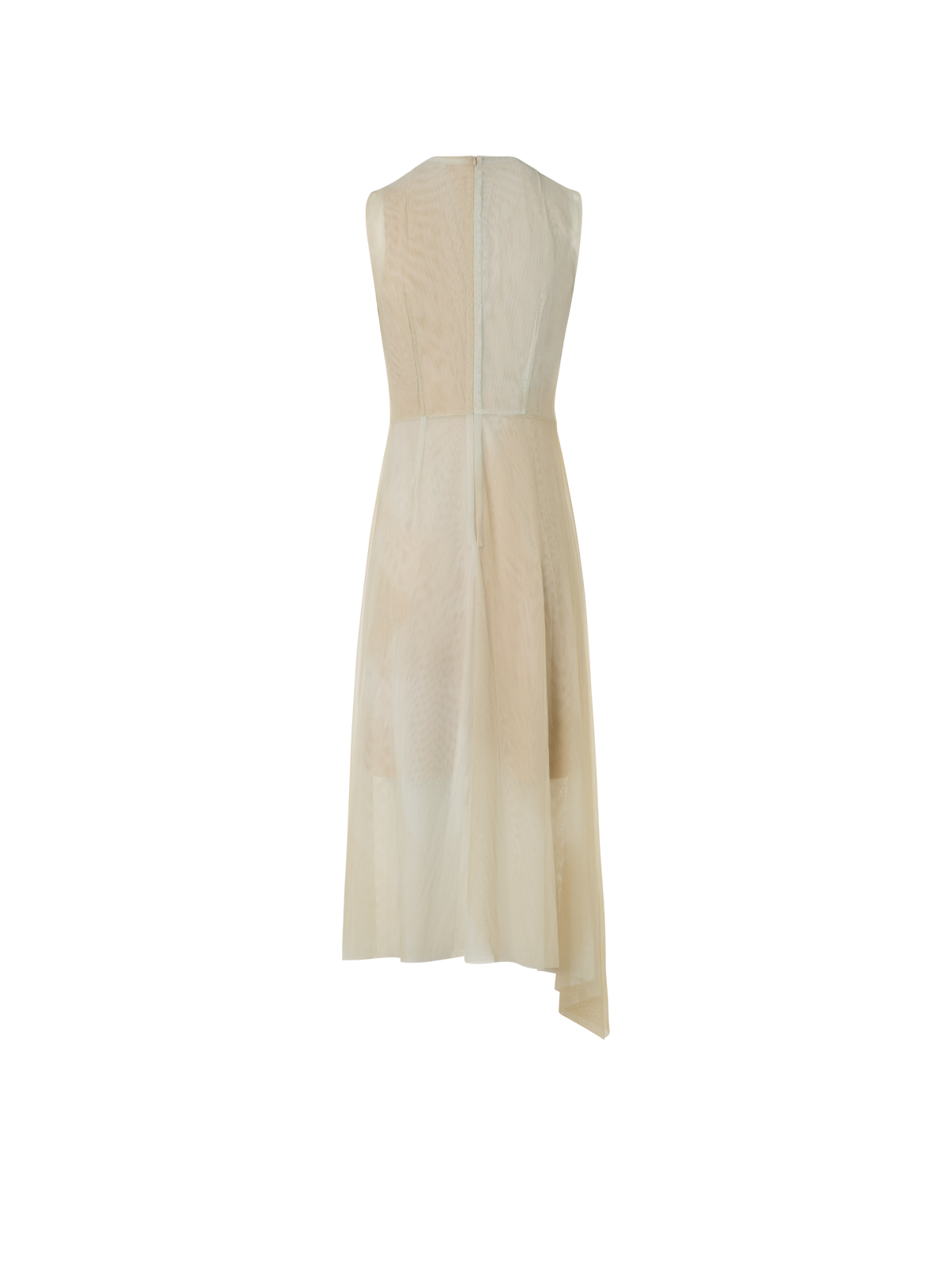 Asymmetrical Tulle Dress in Chiaroscuro Print greige / 8 Asymmetrical Tulle Dress in Chiaroscuro Print greige / 8
