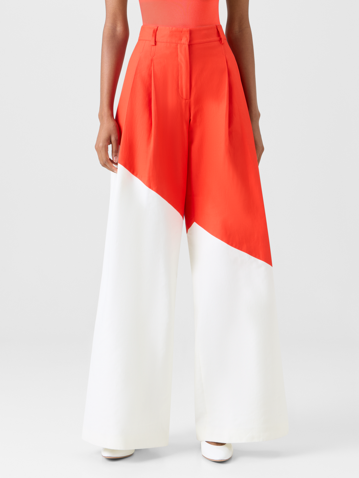 Designer Cassie Wide Pants with Polygon Patchwork - multicolor #editorial