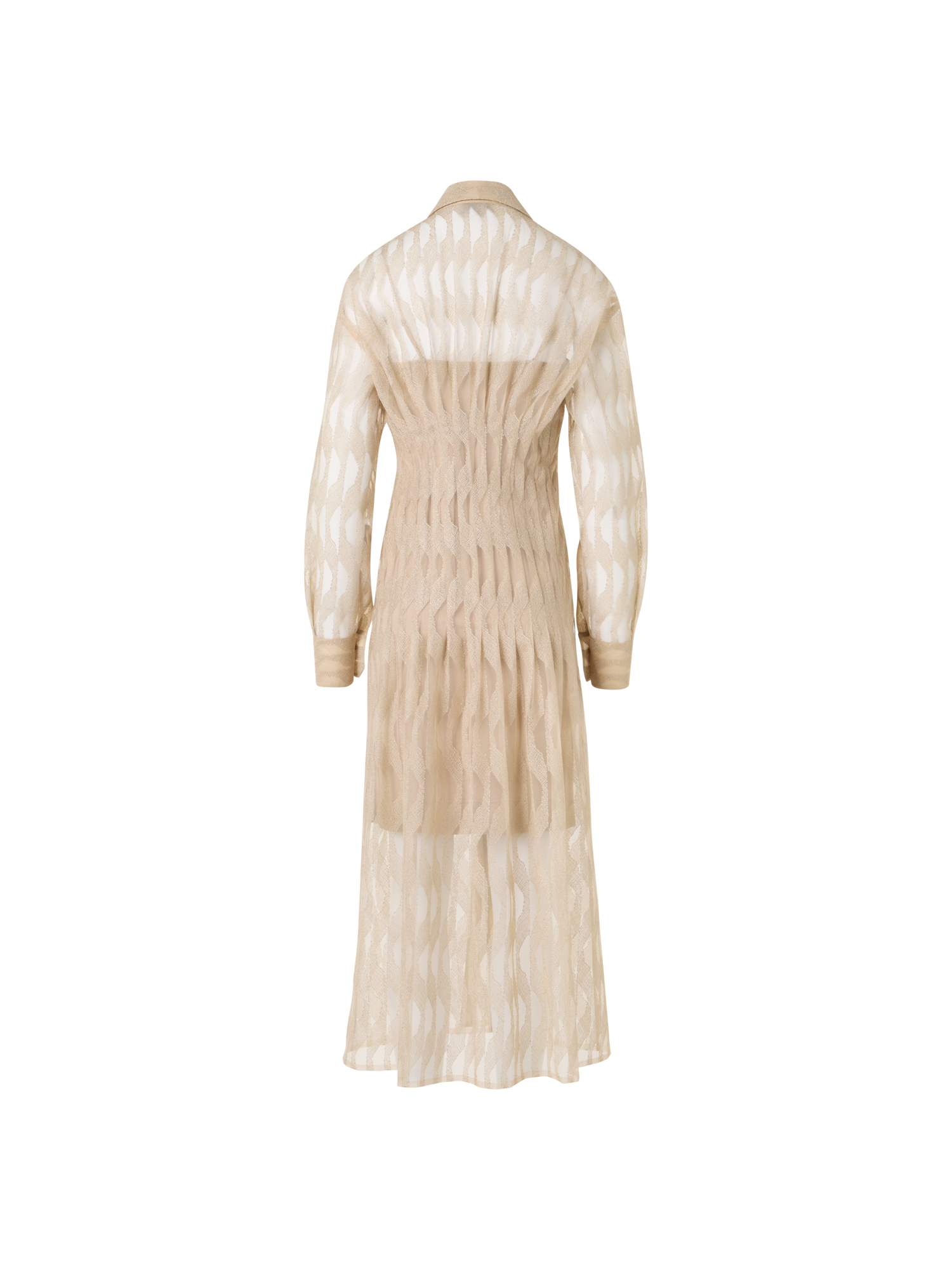 Designer Midi Shirt Dress High Plains - beige