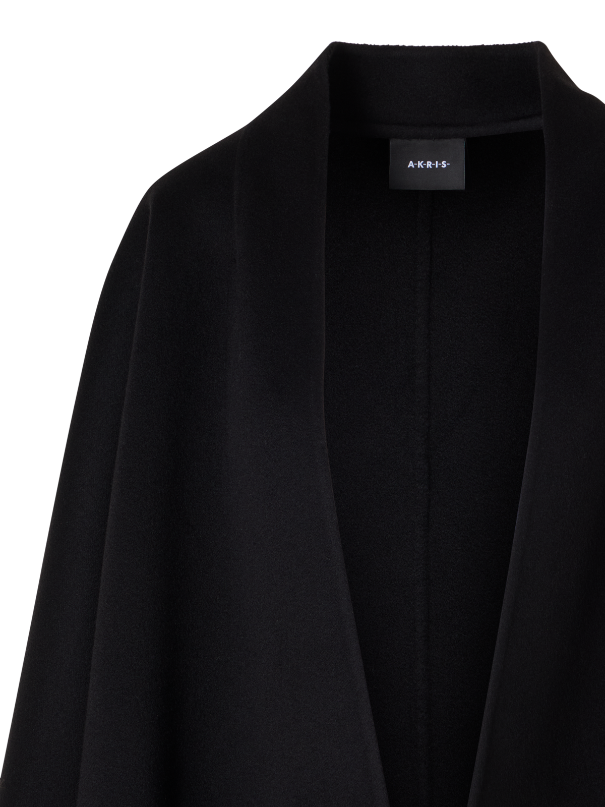 Designer Oversize Cashmere Double-Face Kimono Jacket - black