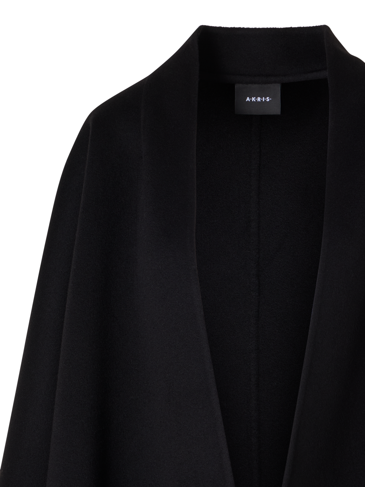 Designer Oversize Cashmere Double-Face Kimono Jacket - black