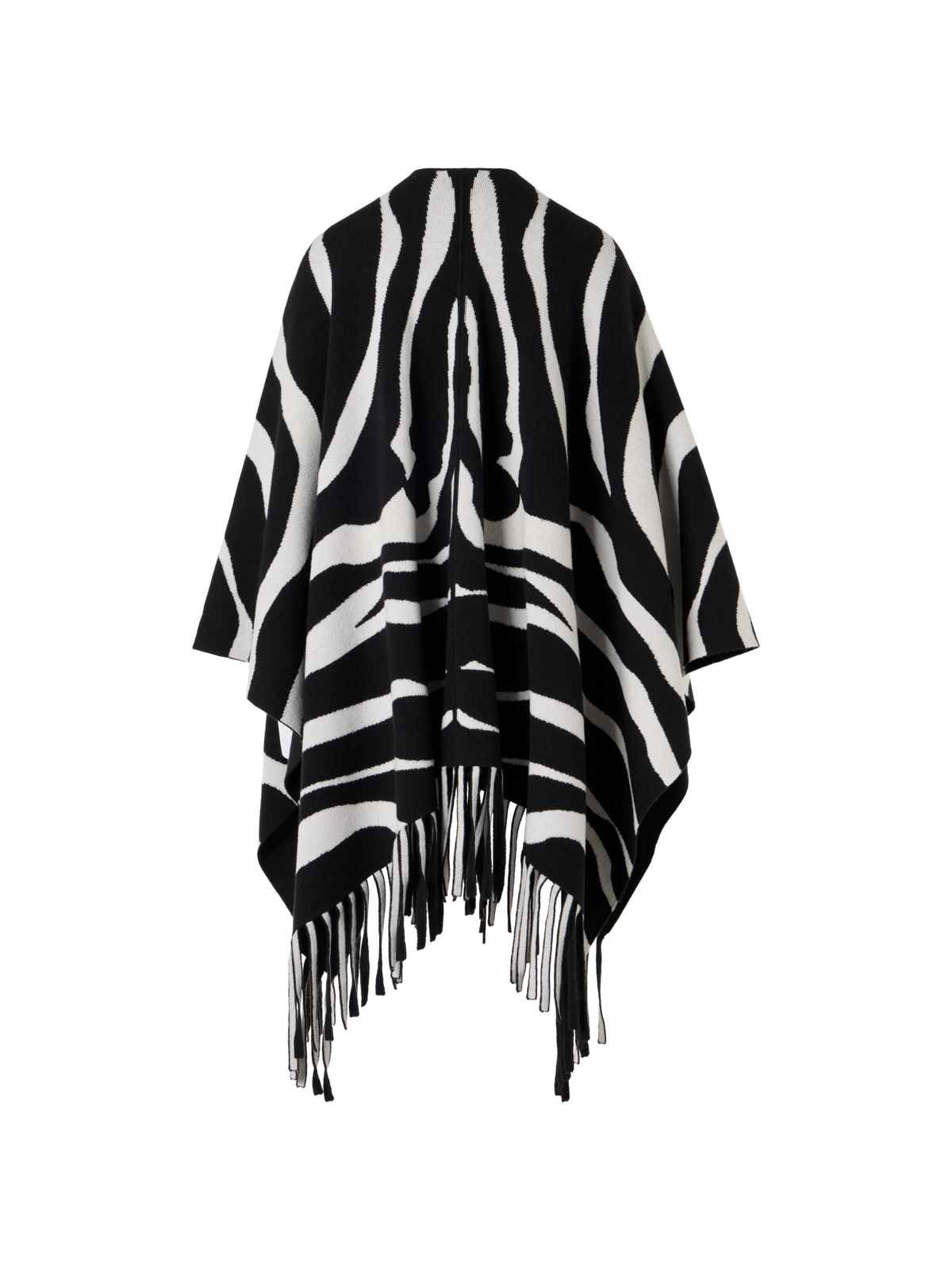 Designer Cashmere Double-Face Knit Cape - multicolor