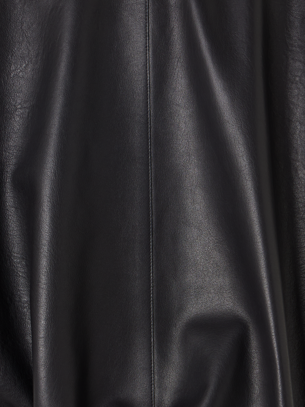 Designer Oversize Nappa Leather Blouson with Knitted Hem - black