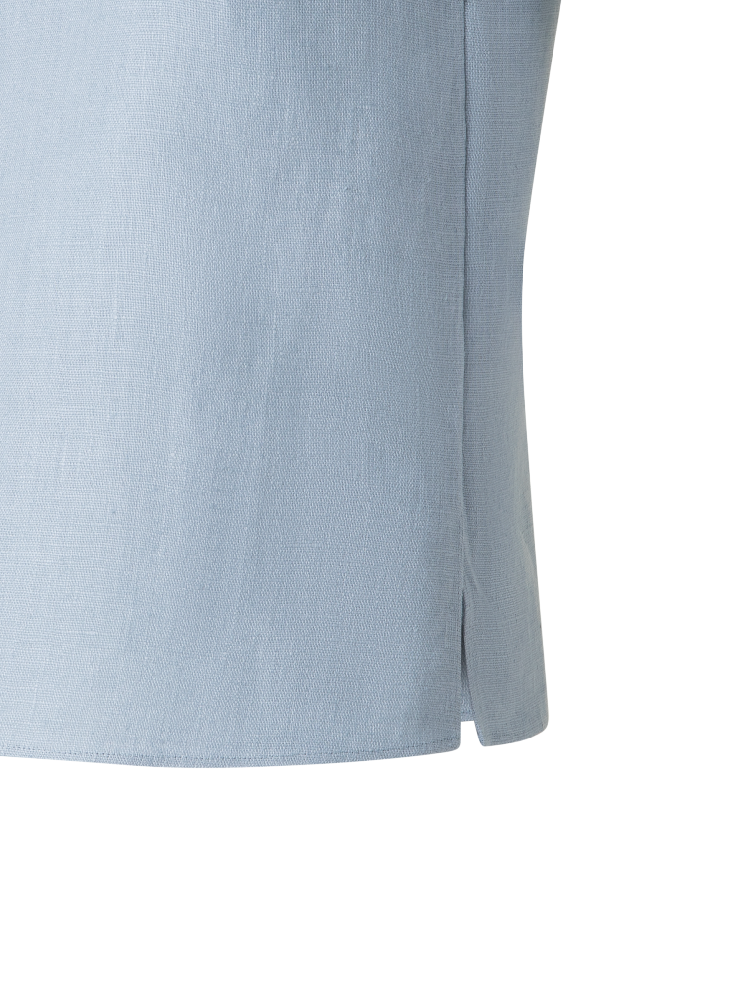 Designer Linen Blouse with 3D Carnation Detail - pastel - blue