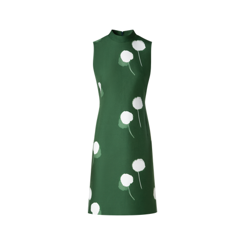 Double-Face Sheath Dress with Dandelion Print