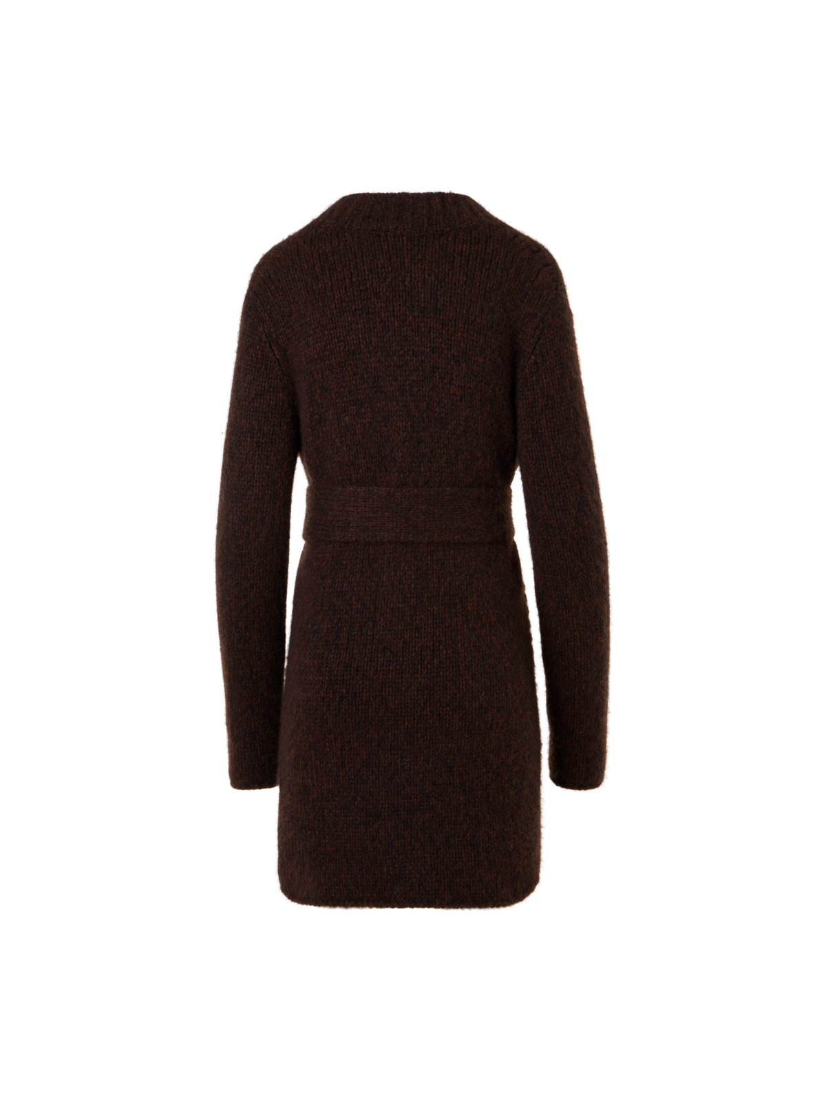Designer Cashmere Silk Mouliné Long Cardigan - black - brown - multicolor