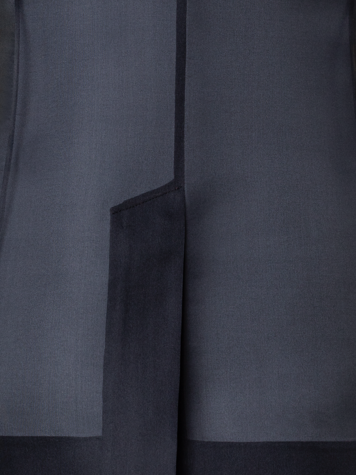 Designer Tailored Sheer Silk Gilet - black