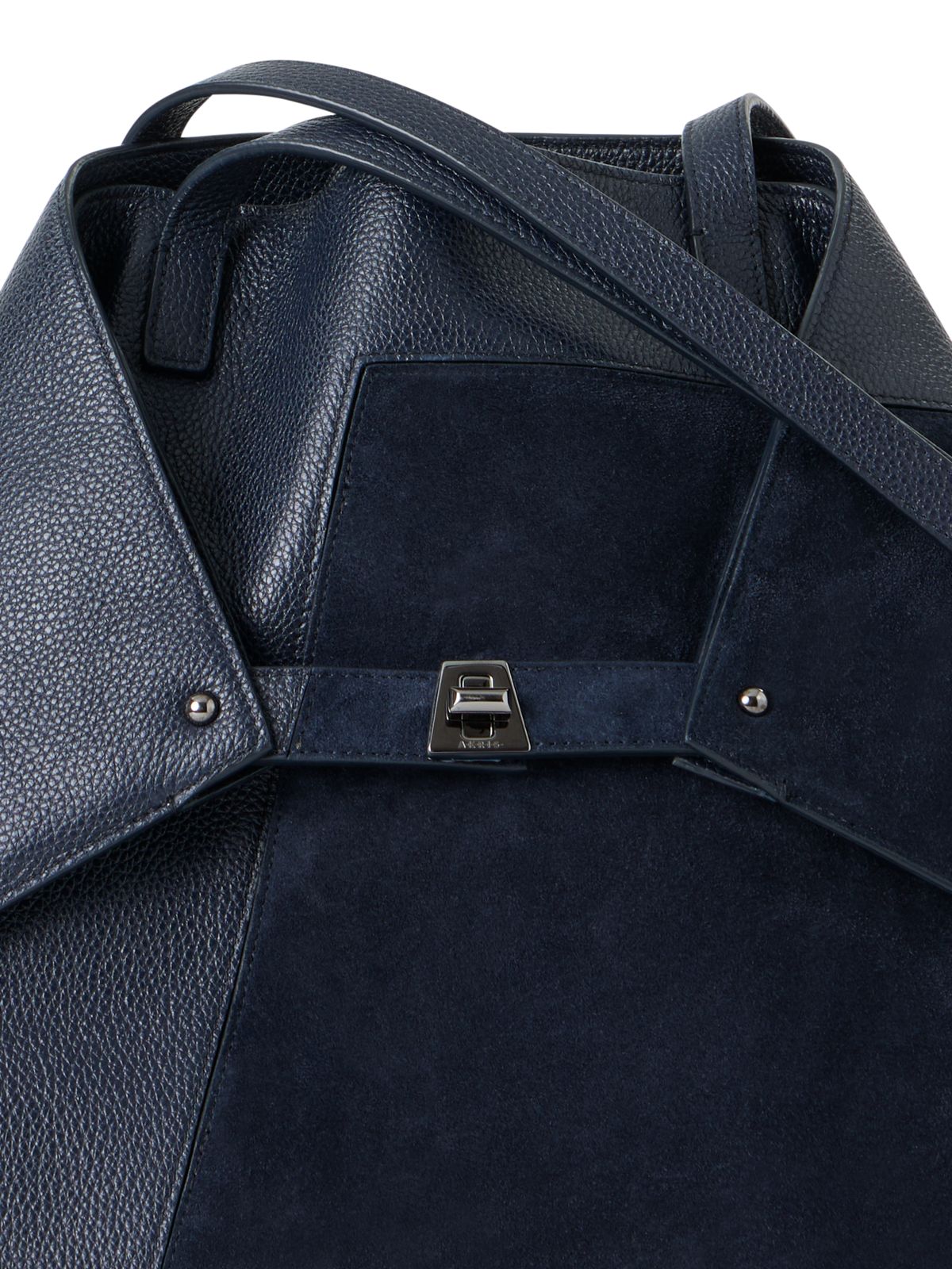Designer Ai Medium Shoulder Tote - neutral - navy - blue