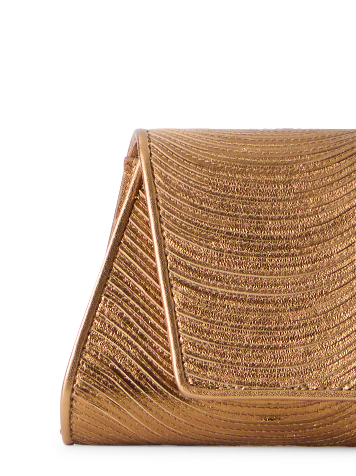 Designer Anouk Small Trapezoid Clutch - gold