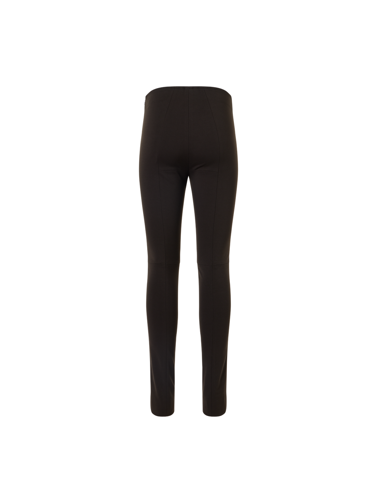 Designer Skinny Pants in Lamb Nappa Leather Front and Jersey Back - brown