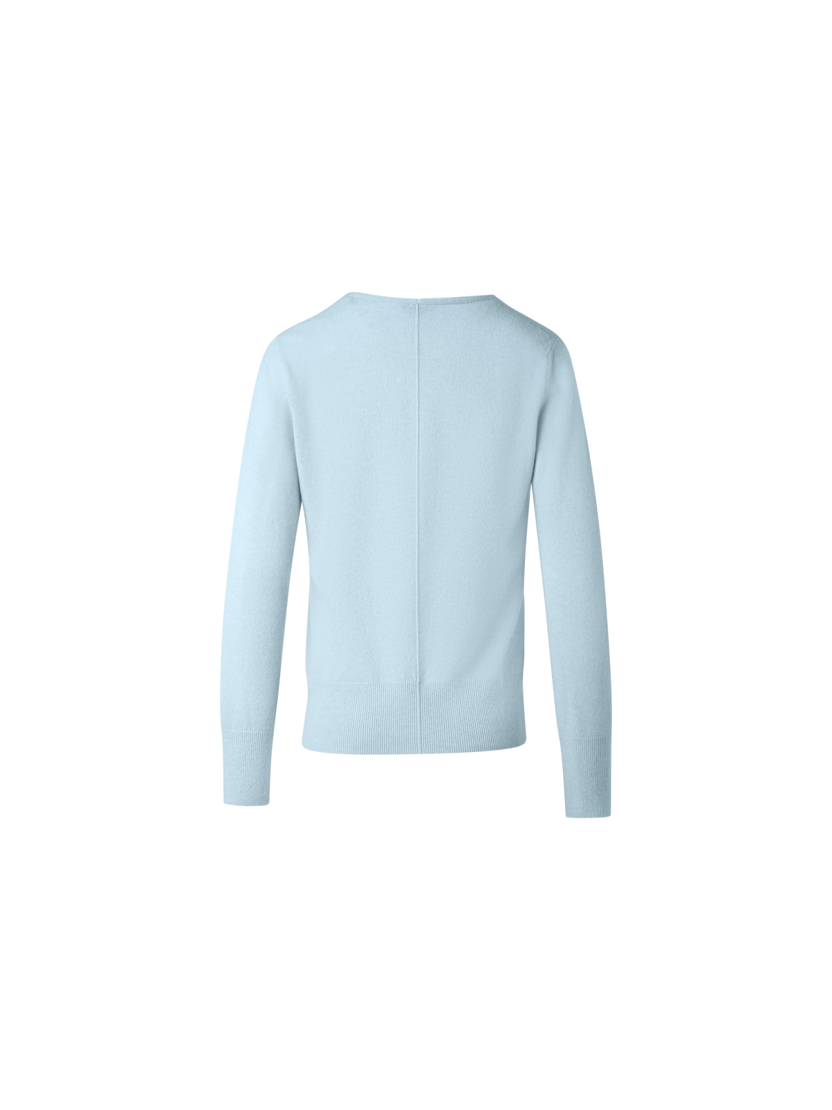 Designer V-Neck Sweater in 100% Cashmere - pastel - blue