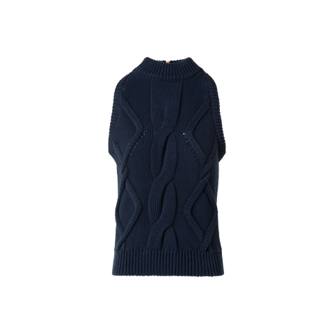 Sleeveless Top in Chunky Cotton Cable Knit