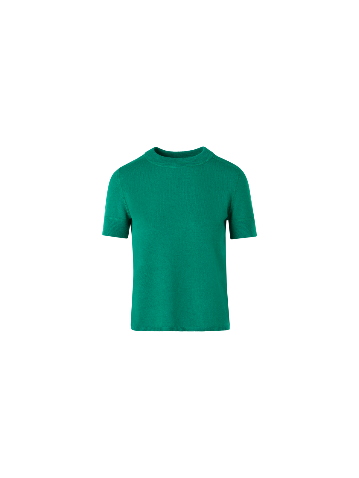 Designer Short-Sleeve Cashmere Knit Sweater - green