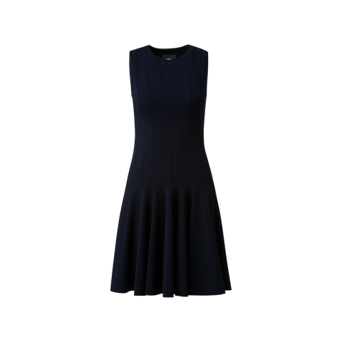 アクリス　AKRIS ブラック　ステッチ　ウールワンピース アクリス AKRIS ブラック ステッチ ウールワンピース 仕事シーン