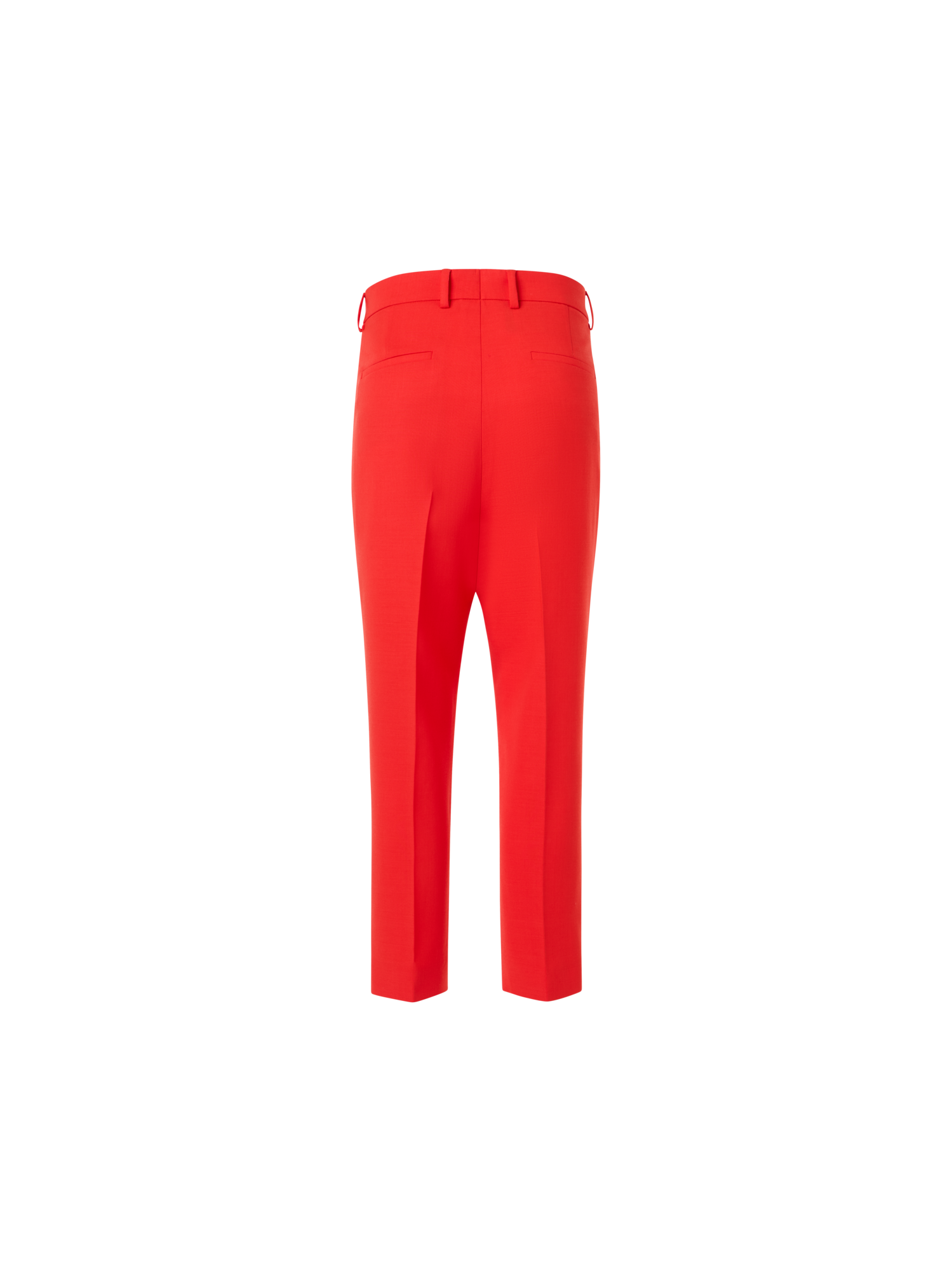Designer Flavi Slim Capri Pants in Wool Double-Face - red