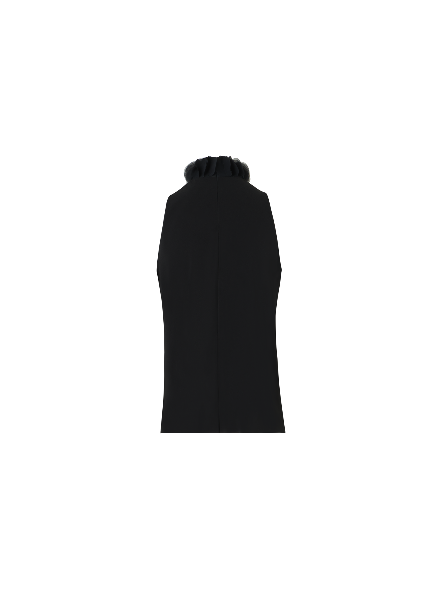 Designer 3D Dot Lasercut Crêpe Top - black