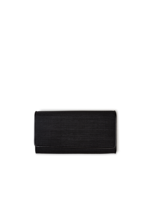 Designer Long Flap Wallet - black