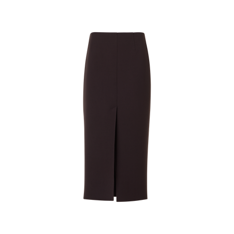Midi Pencil Skirt in Wool Double-Face