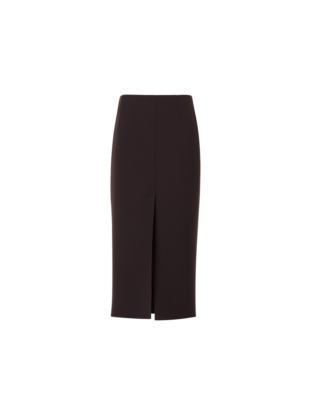 Designer Midi Pencil Skirt in Wool Double-Face - brown
