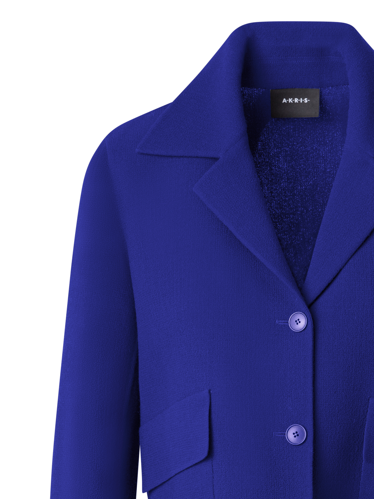 Designer Short Jacket in Wool Crêpe Double-Face - purple