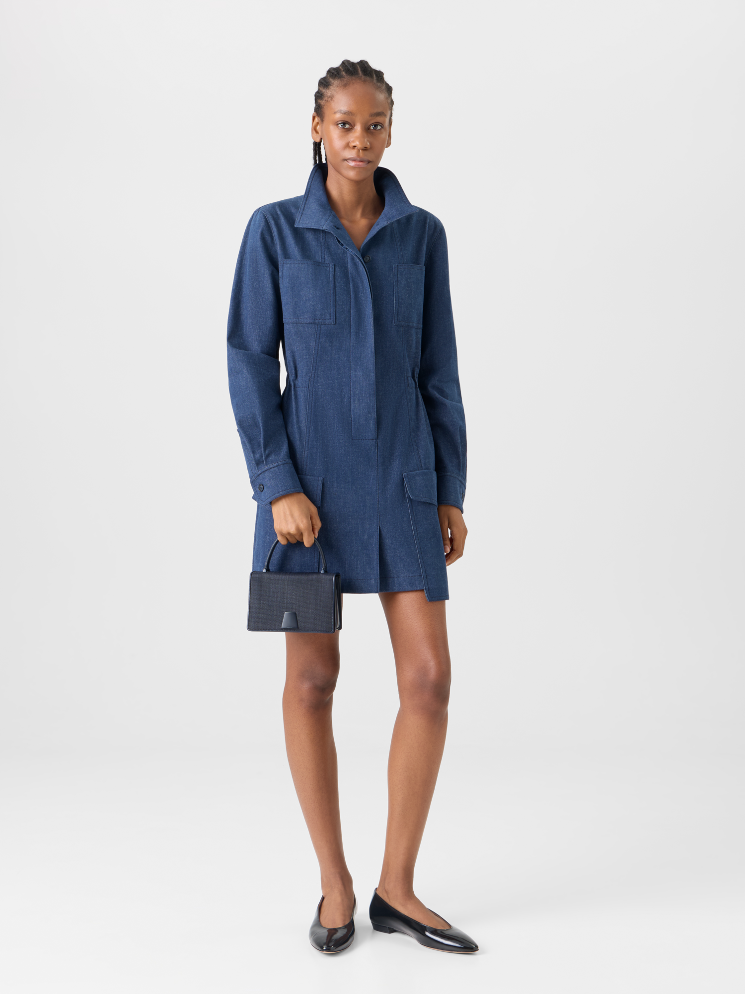 Designer Alice Mini Top Handle Bag - navy - blue 