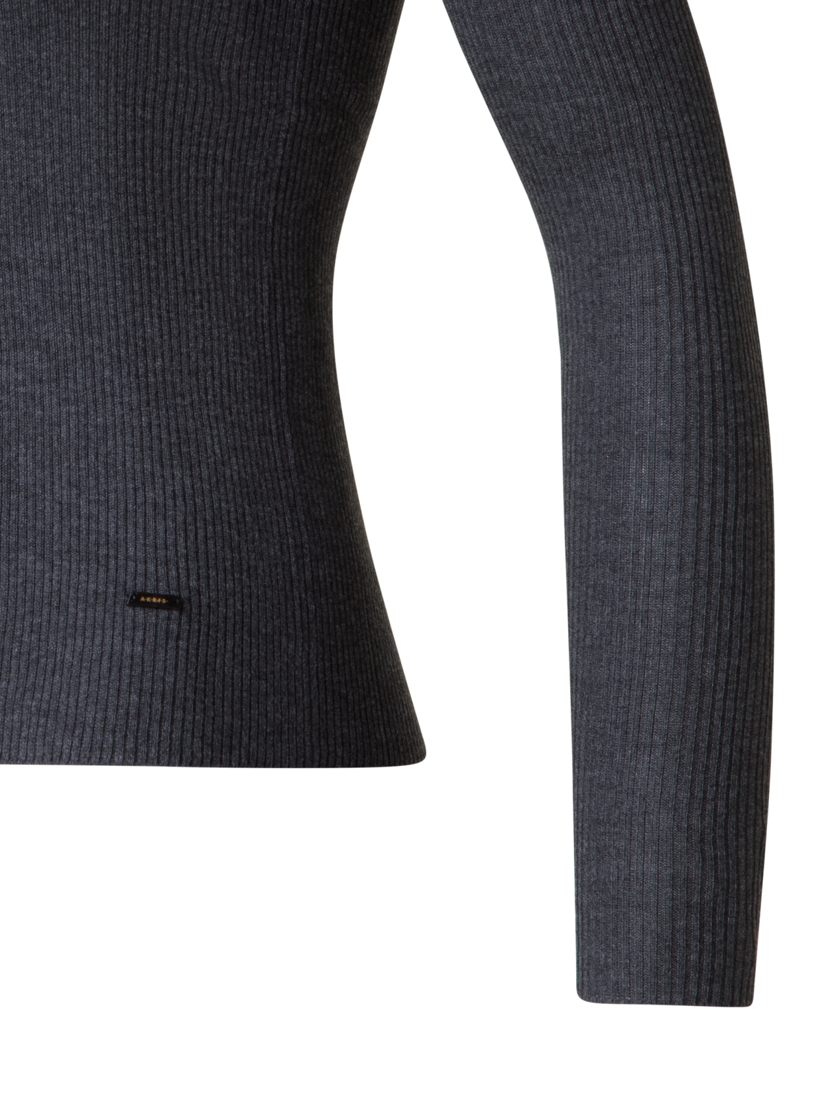 Designer Seamless Silk Cotton Knit Sweater - grey