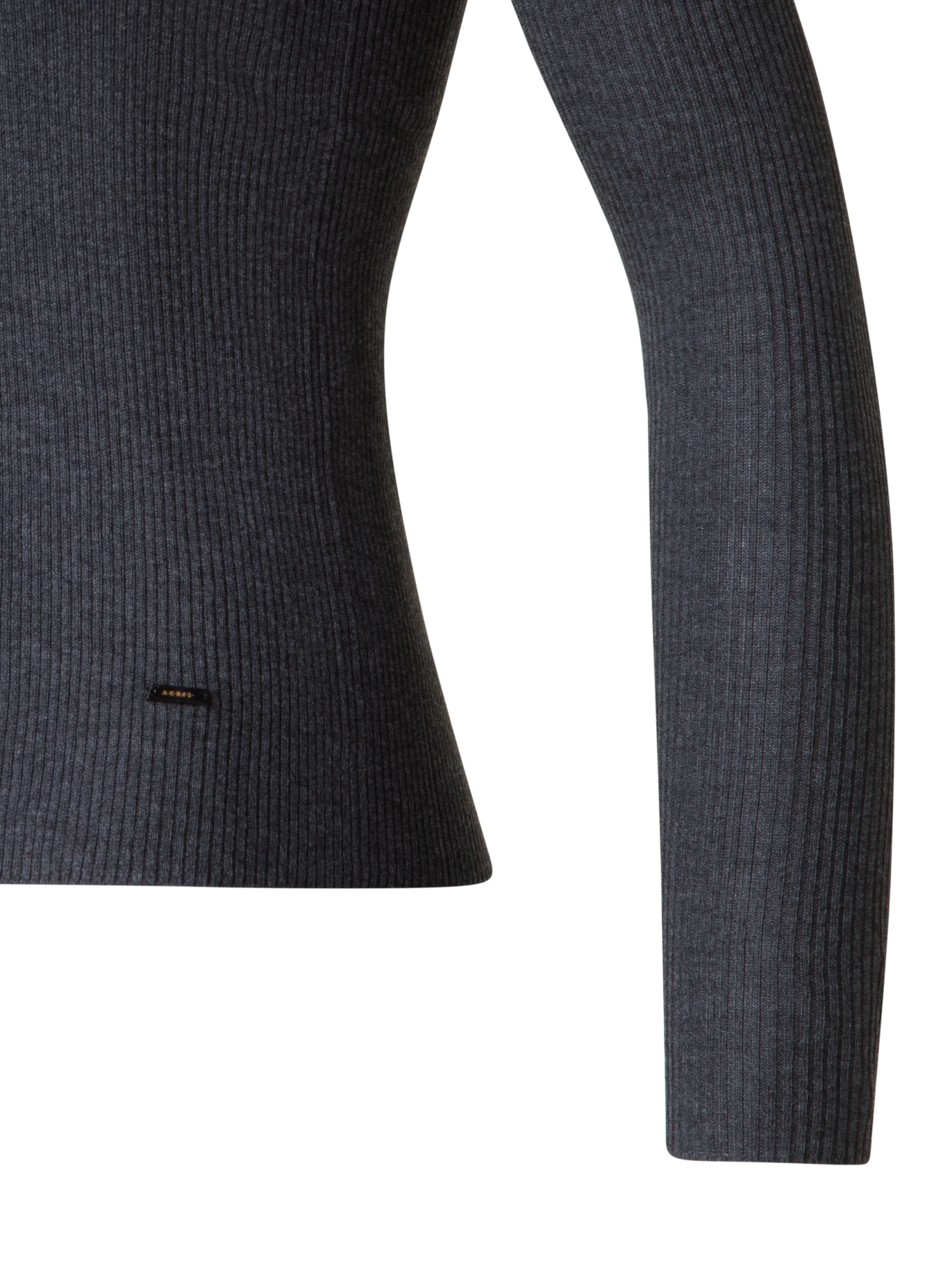 Designer Seamless Silk Cotton Knit Sweater - grey