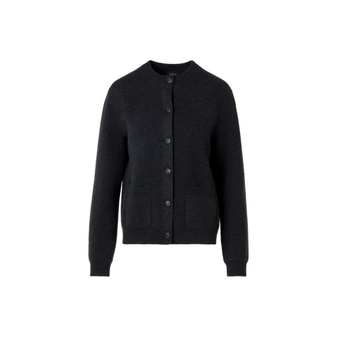 Boxy Cashmere Piqué Cardigan