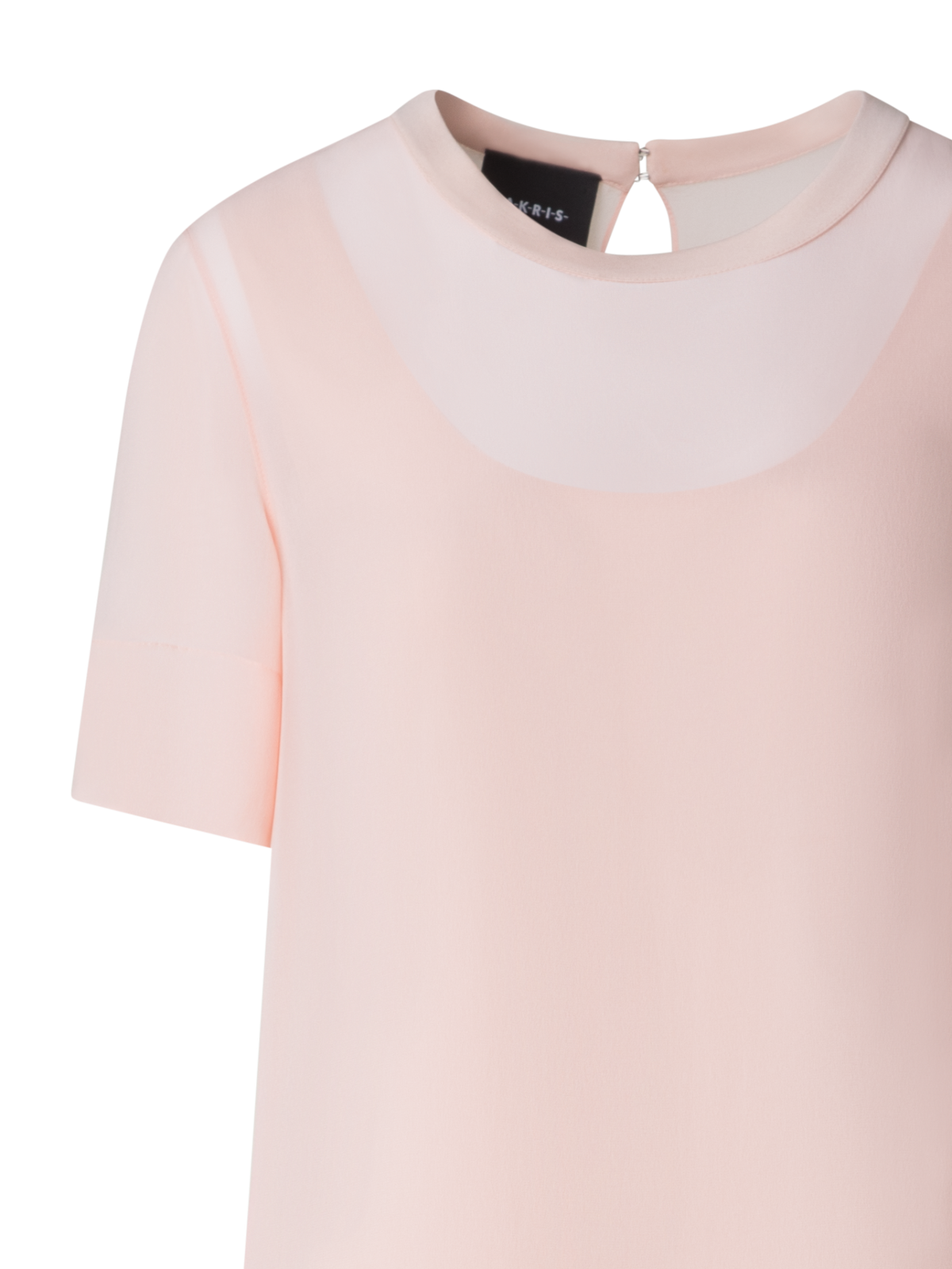 Designer Long Silk T-Shirt Dress - pastel - orange