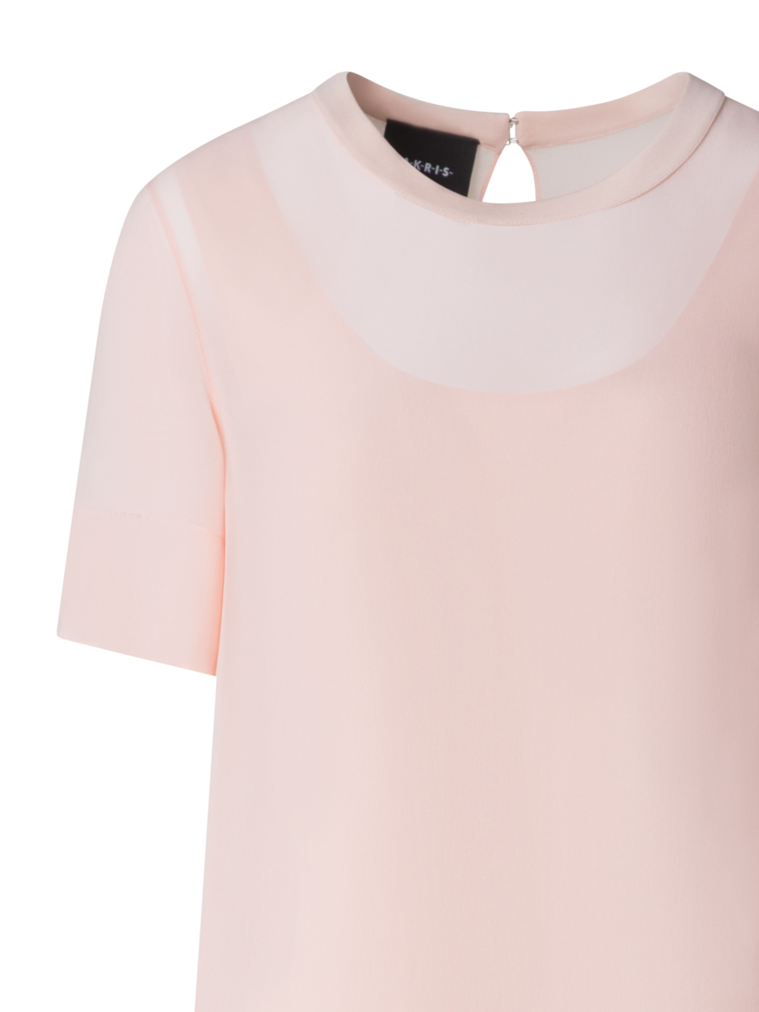 Designer Long Silk T-Shirt Dress - pastel - orange