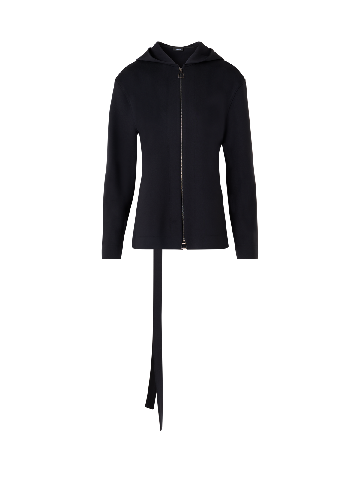 Designer Jacket with Open Back in Light Neoprene - black