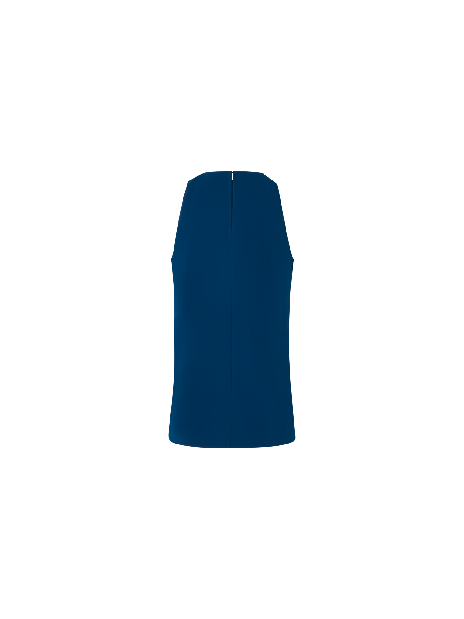 Designer Signature Laser-Cut Sleeveless Blouse - navy - blue