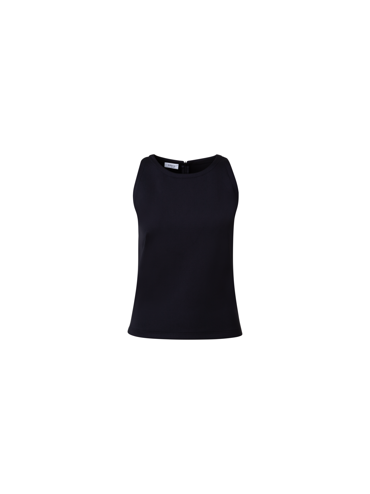 Designer Sleeveless Neoprene Top - black