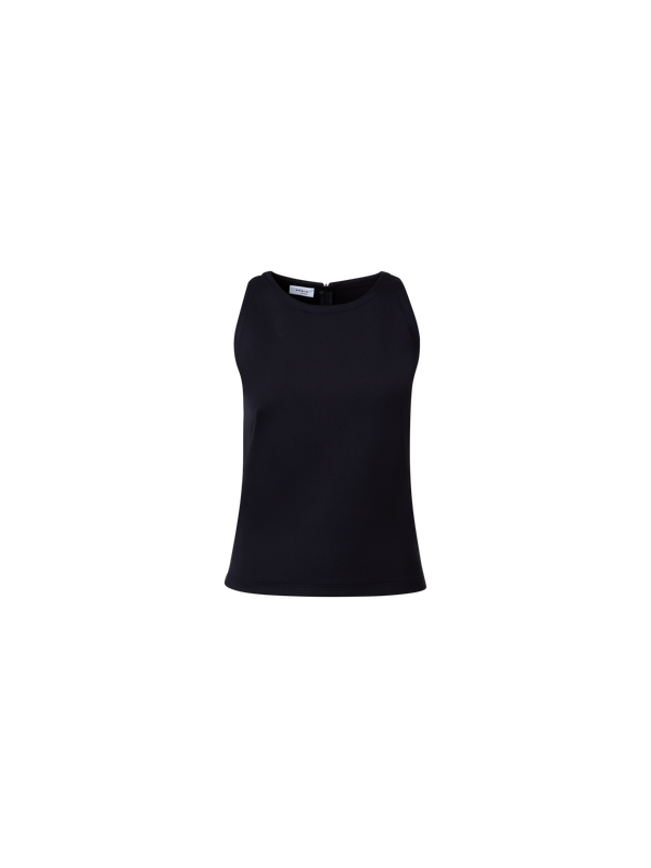 Designer Sleeveless Neoprene Top - black