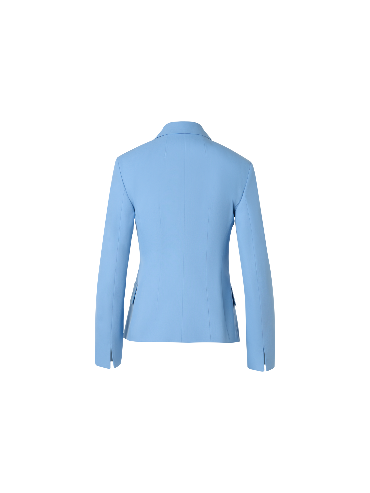 Designer Double-Breasted Cotton Stretch Gabardine Jacket - blue