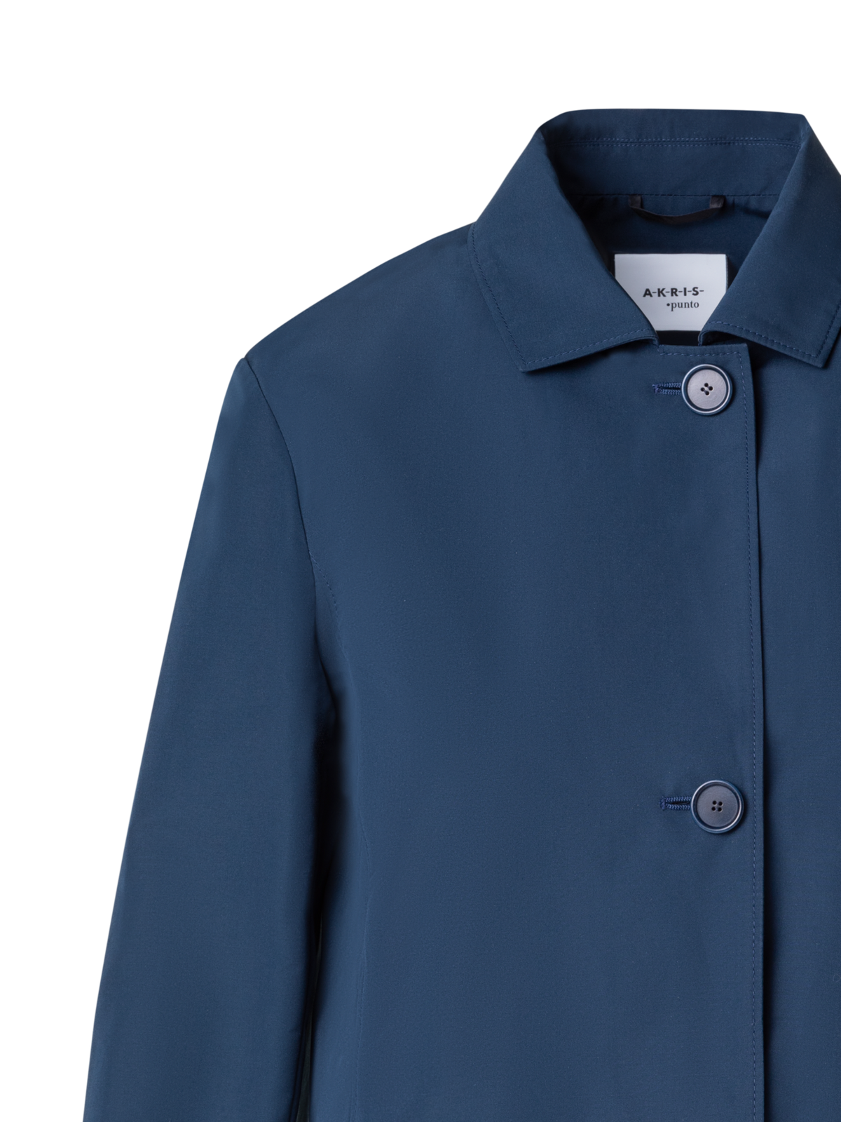 Designer Short Techno Taffeta Jacket - navy - blue