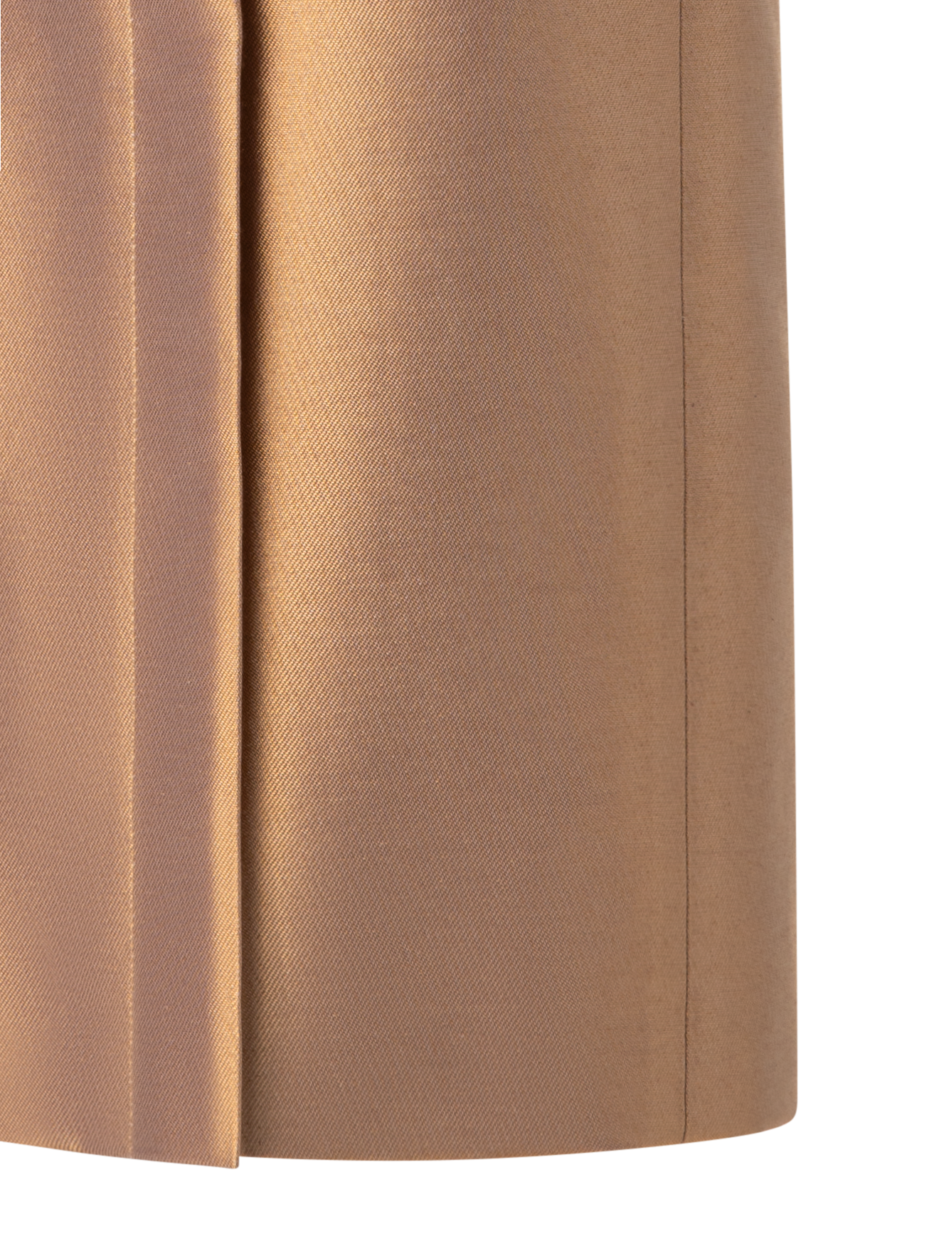 Designer Cotton and Lurex Pencil Skirt with Slit - gold