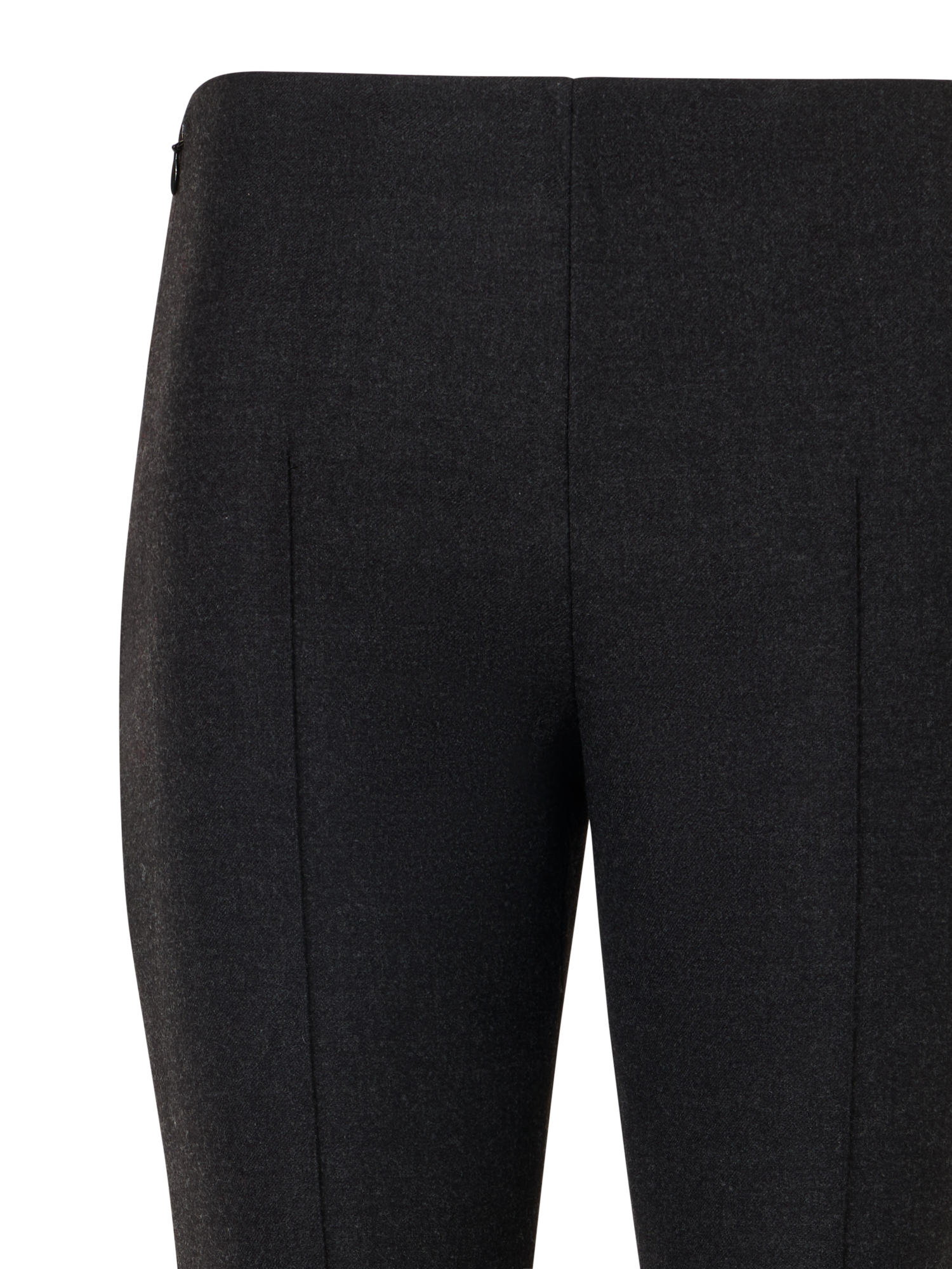 Designer Slim Leg Wool Flannel Pants - grey