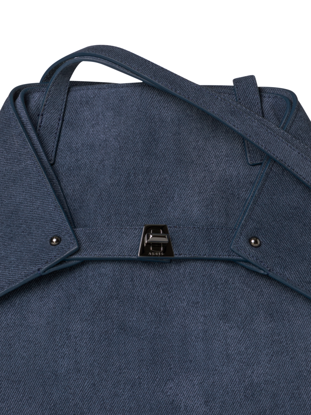 Designer Ai Small Shoulder Tote - navy - blue