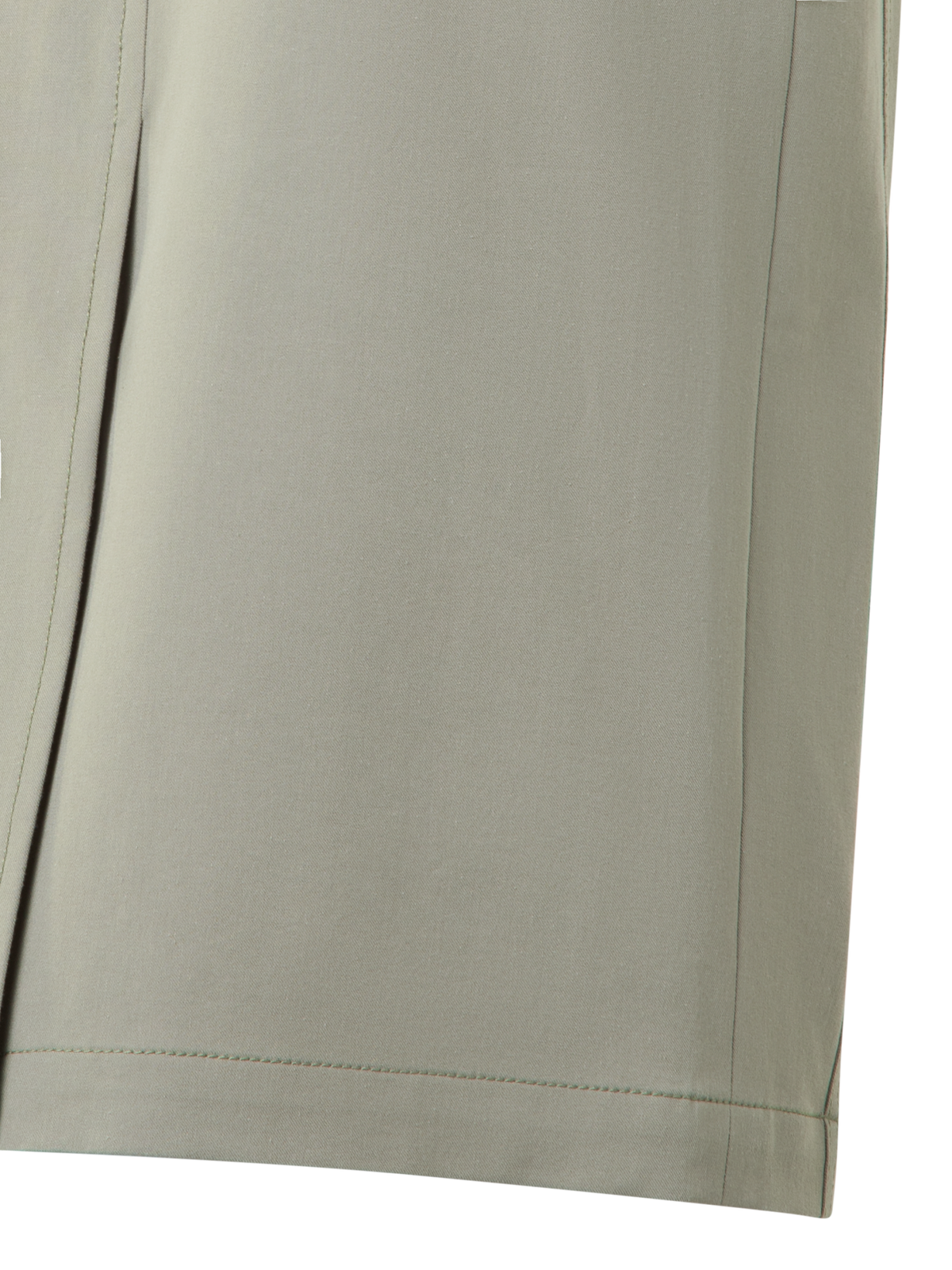 Designer Knee Long Denim Skirt - neutral - green