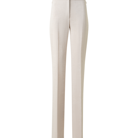 Straight Linen Double-Face Pants