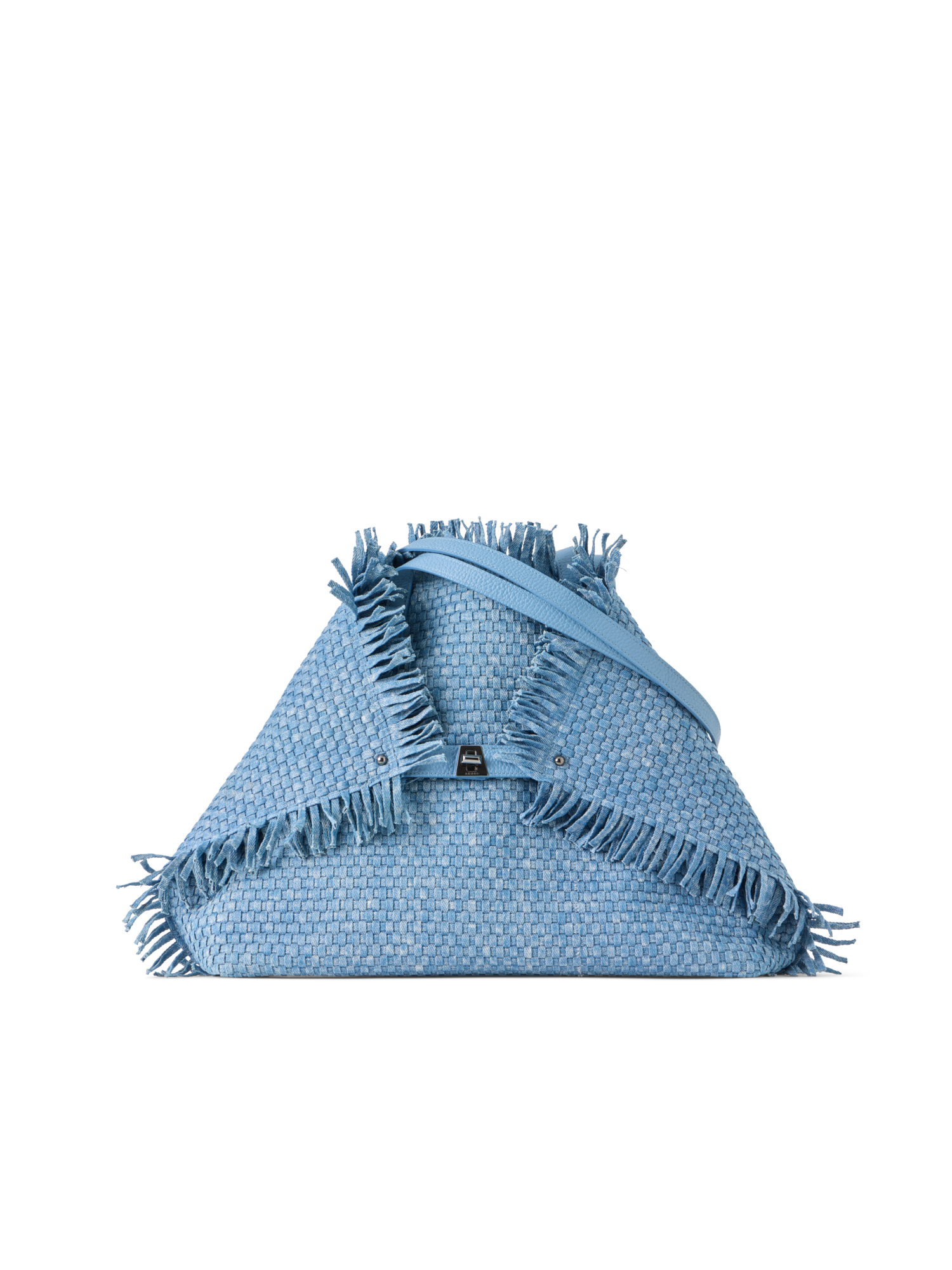 Designer Ai Medium Shoulder Tote - blue