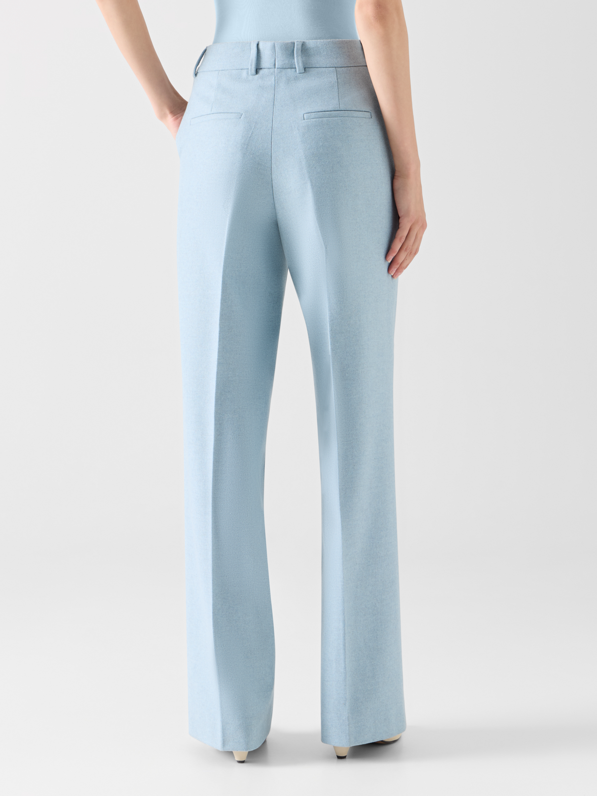 Designer Wide Leg Wool Flannel Pants #editorial