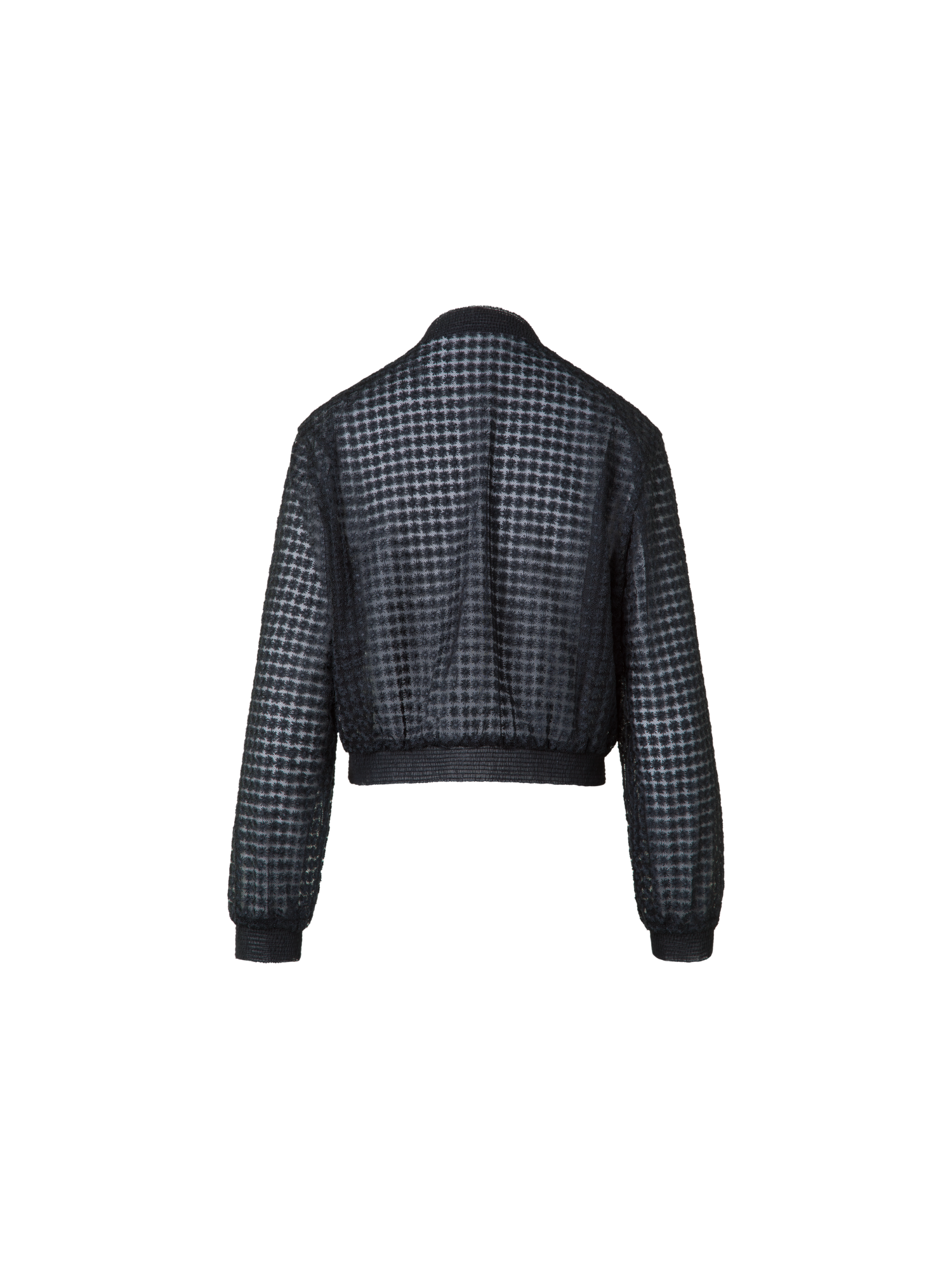 Designer Bomber Jacket in Flower Embroidery - black - neutral